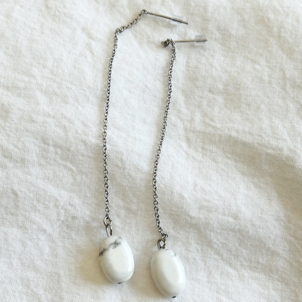 Howlite Thread Earrings